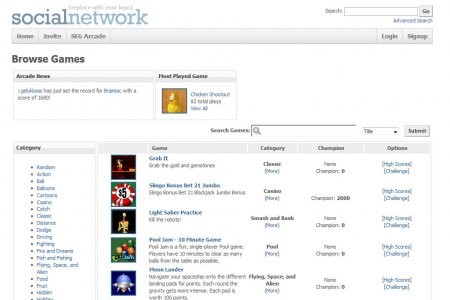 Arcade for Social Engine with Highscores 