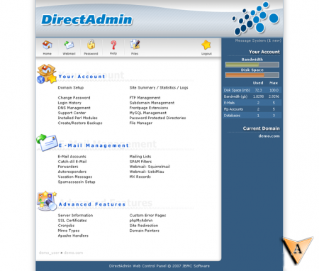 DirectAdmin Web Control Panel 