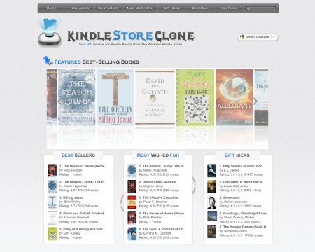 Kindle Store Clone Script книжный магазин