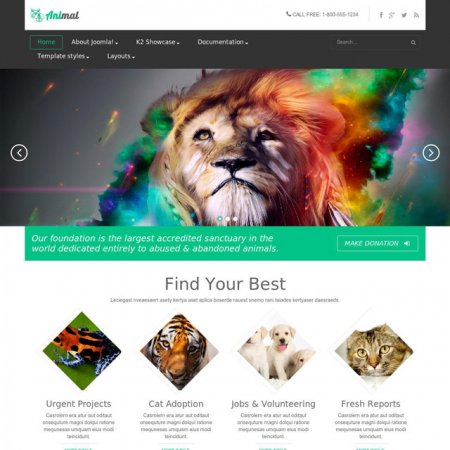 VT Animal -  Joomla 2.5, 3.x