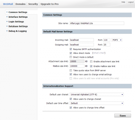 AfterLogic WebMail Lite